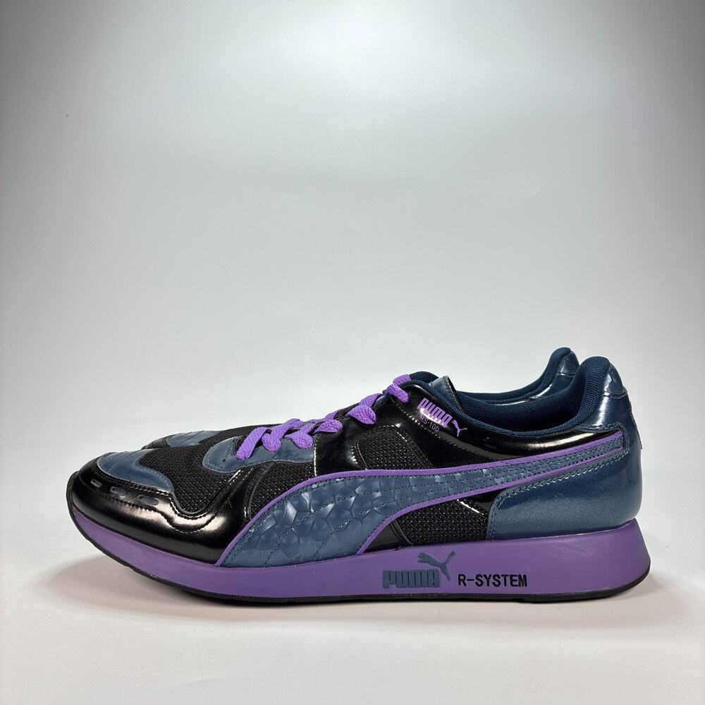 Puma RS100 Opulence Black Denim Purple Lifestyle Sneakers 356846-03 Mens Size 13 - Picture 4 of 11